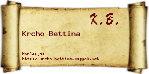Krcho Bettina névjegykártya